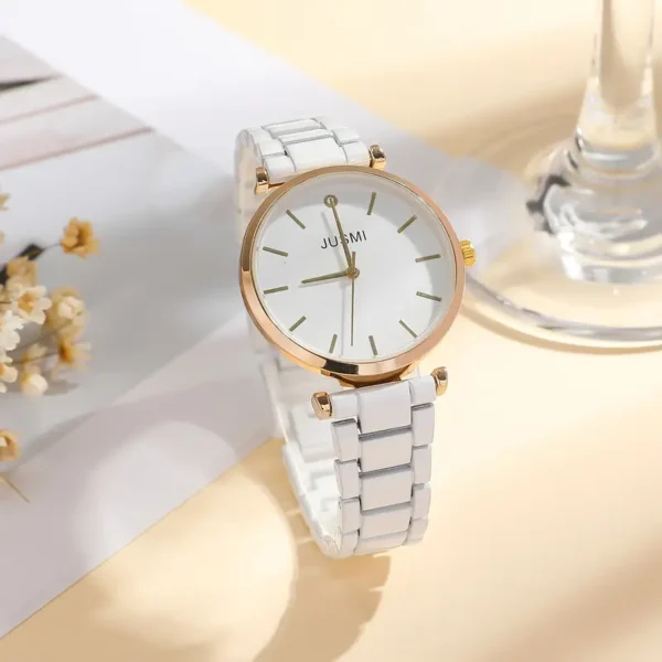 Women's Fashion Quartz Watch, Elegant Ceramic Bracelet Wristwatch - Image 2