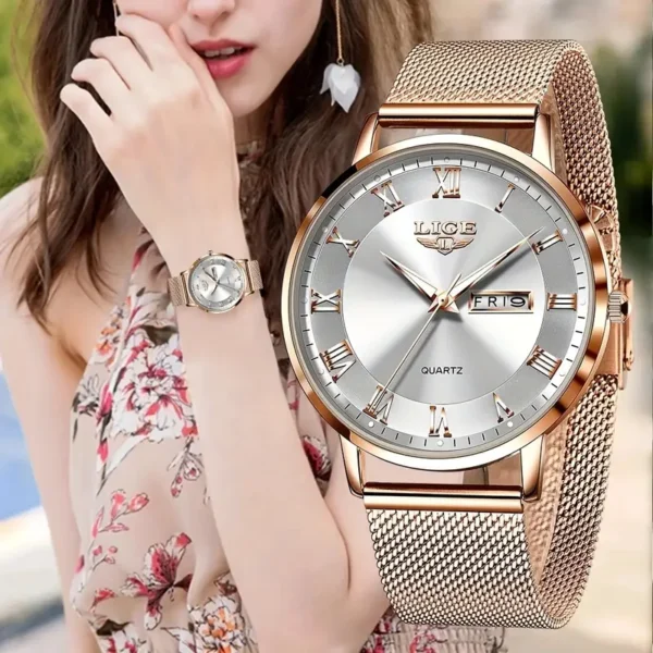 LIGE Elegant Quartz Wrist Watch for Women - Image 3