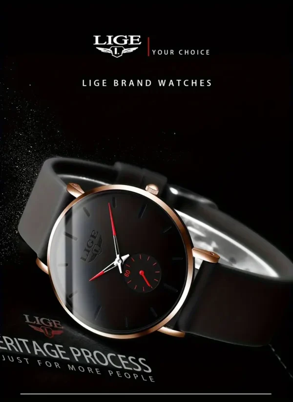 Men's Fashion Ultra-Thin Elegant Quartz Watch, Holiday Gifts - Image 3