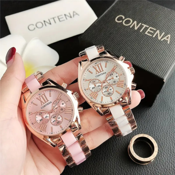 Elegant Rose Golden Quartz Women's Watch