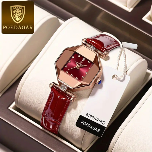 POEDAGAR Women's Watch Luxury Rhinestone Quartz Watch