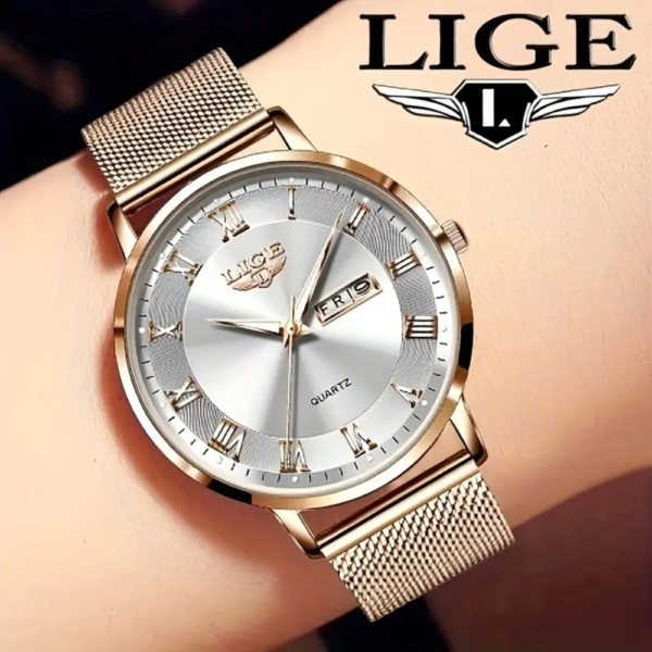 LIGE Elegant Quartz Wrist Watch for Women